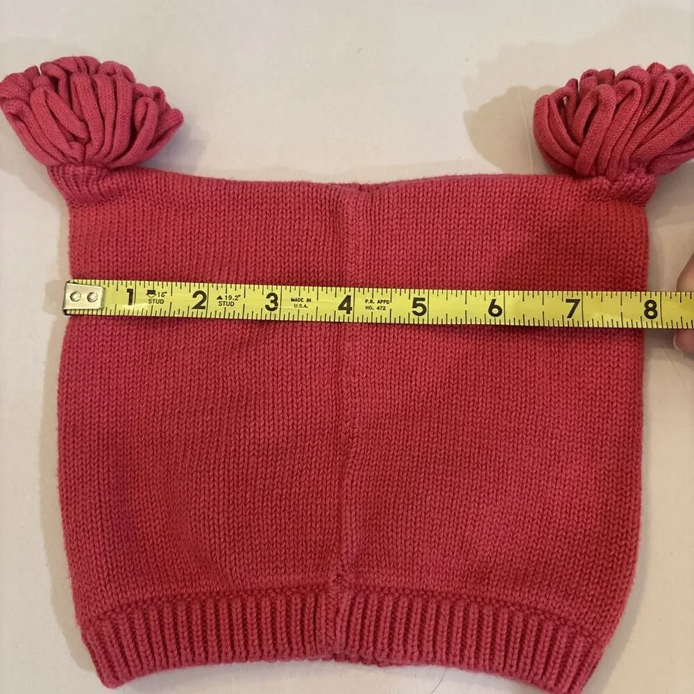 Gymboree Fall Homecoming Owl Pink Sweater Knit Hat 12-24M Cute!  RARE HTF **READ